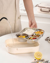 1500ml 4-Compartment Stainless Steel Lunch Box