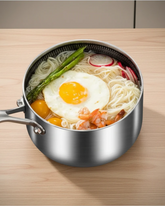 18cm Tri-Ply Honeycomb Saucepan with Glass Lid