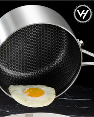 18cm Tri-Ply Honeycomb Saucepan with Glass Lid