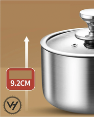 18cm Tri-Ply Honeycomb Saucepan with Glass Lid