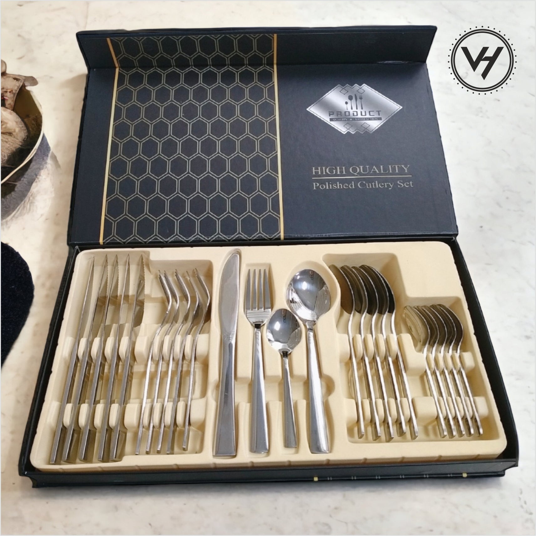 24-Piece Stainless Steel Cutlery Set