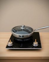 28cm Tri-Ply Honeycomb Frypan with Glass Lid