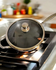 34cm Tri-Ply Honeycomb Stainless Steel Wok