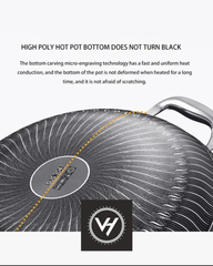 34cm Tri-Ply Honeycomb Stainless Steel Wok