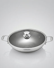 34cm Tri-Ply Honeycomb Stainless Steel Pot
