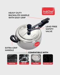 3L Tri-Ply Stainless Steel Inner Lid Pressure Cooker