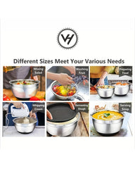 5-Piece Stainless Steel Mixing Bowl Set with Lids