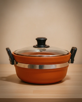 5L Clay Handi Pot with Glass Lid