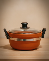 5L Clay Handi Pot with Glass Lid