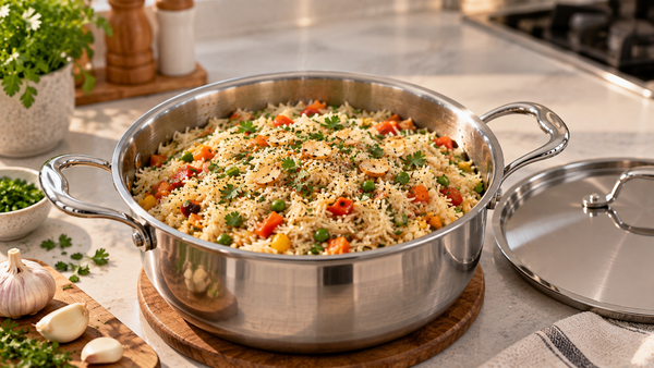One-Pot Garlic Vegetable Rice