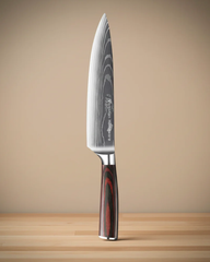 Bamboo Cutting Board & 8" Chef Knife Set
