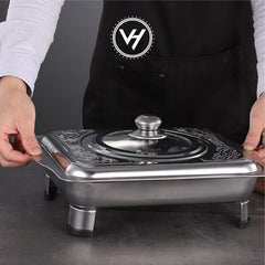 Stainless Steel Serving Tray with Cover