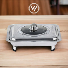 Stainless Steel Serving Tray with Cover