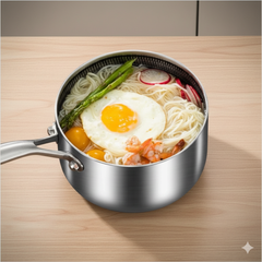 18cm Tri-Ply Honeycomb Saucepan with Glass Lid