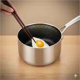 18cm Tri-Ply Honeycomb Saucepan with Glass Lid