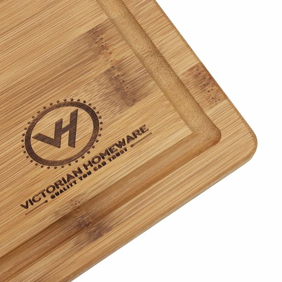 Bamboo Cutting Board with Knife (8")