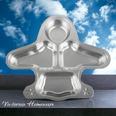 Kids Aeroplane Stainless Steel Plate