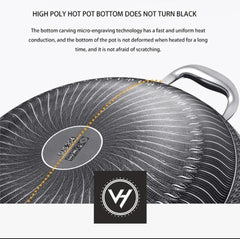 34cm Tri-Ply Honeycomb Stainless Steel Wok