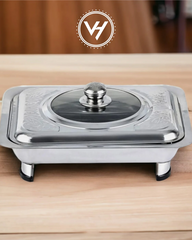 Stainless Steel Serving Tray with Cover