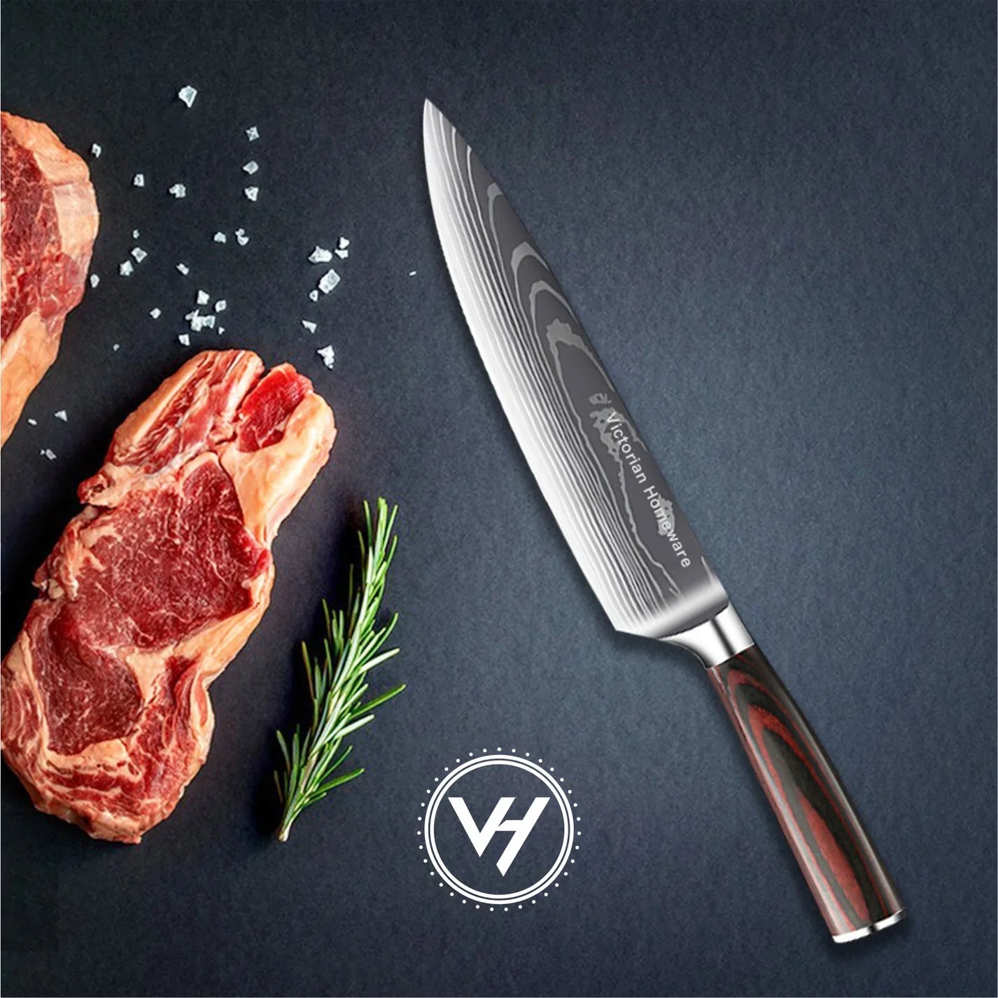 Bamboo Cutting Board with Knife (8")