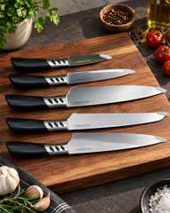 5-Piece Stainless Steel Knife Set – ABS Handle
