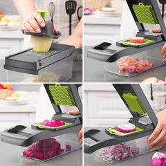16-Piece Multifunction Vegetable Chopper Set