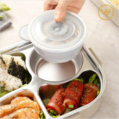 1500ml 4-Compartment Stainless Steel Lunch Box