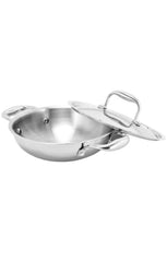 28cm Tri-Ply Stainless Steel Wok with Lid