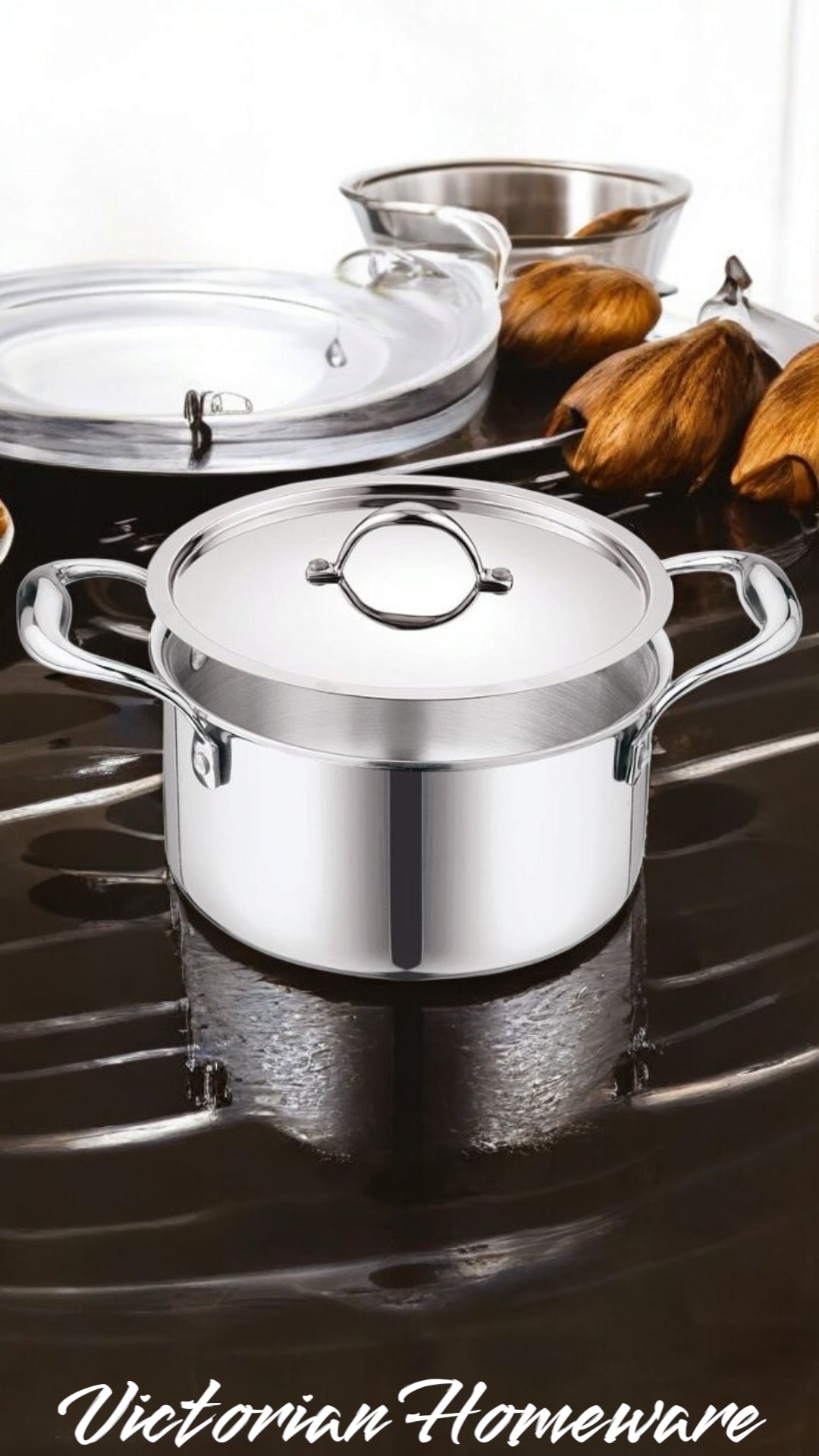 24 cm Triple-Ply Stainless Steel Casserole (5.6 L)