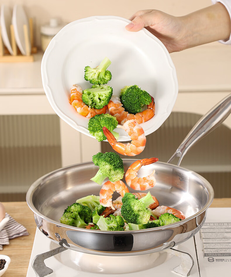 Tri-Ply Stainless Steel Frypan with Glass Lid (28cm)