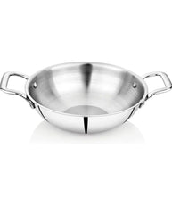 32cm Tri-Ply Stainless Steel Wok with Lid