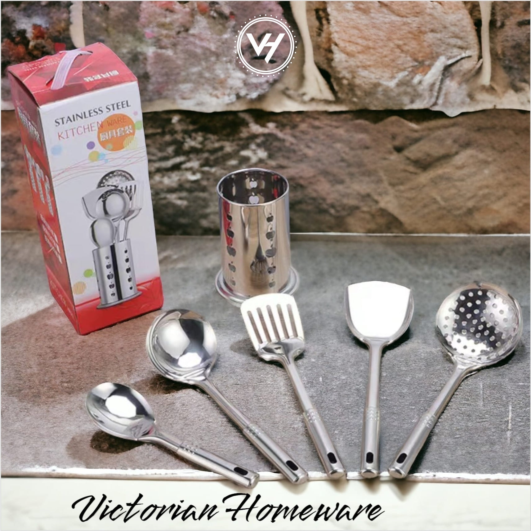 5 PCS Stainless Steel Kitchen Utensil Cooking Tool Set