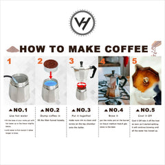 6-Cup Stovetop Moka Pot Espresso Maker