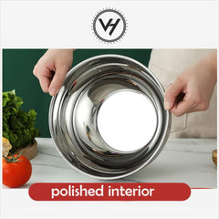 5-Piece Stainless Steel Mixing Bowl Set with Lids