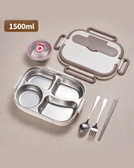1500ml 4-Compartment Stainless Steel Lunch Box