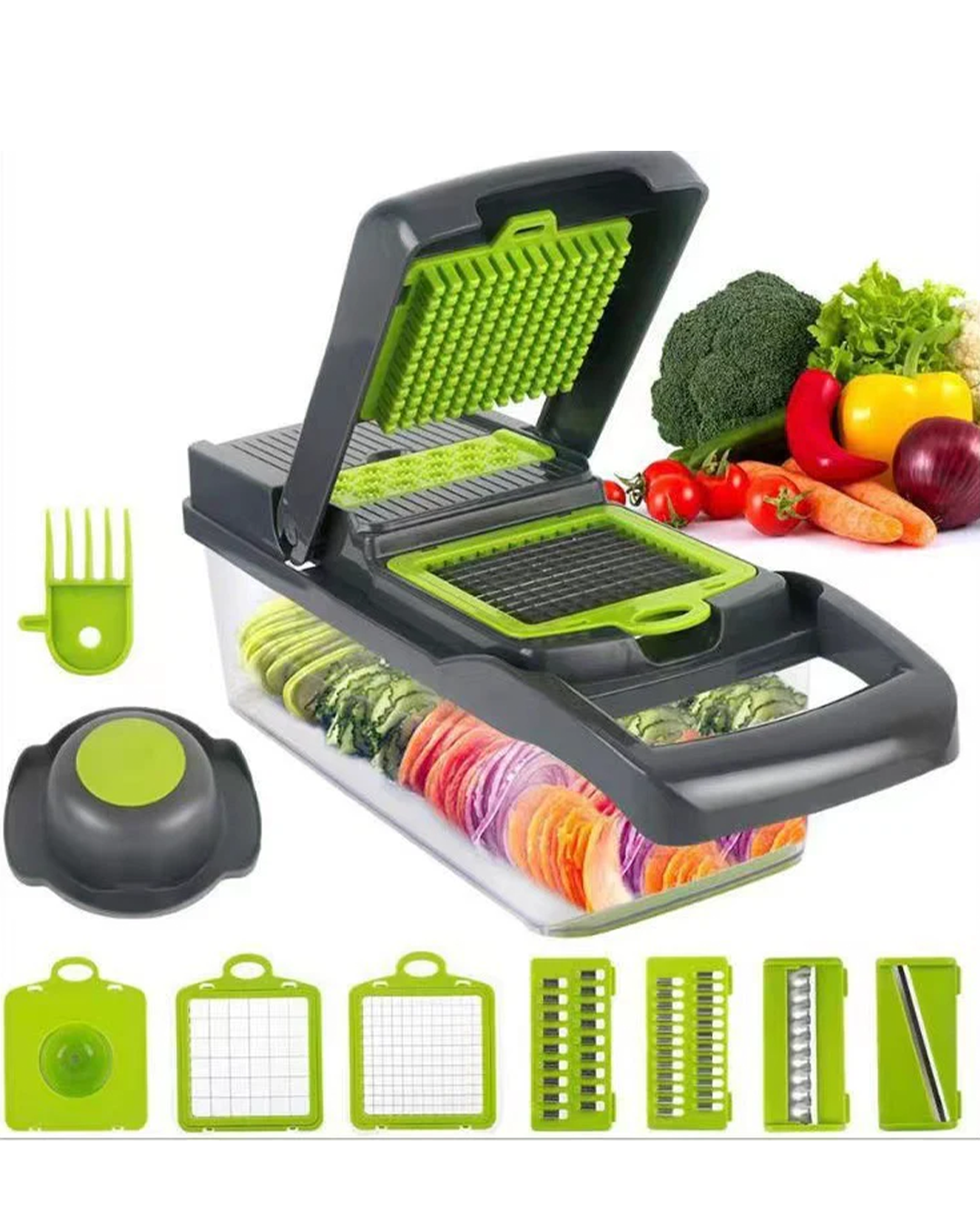 16-Piece Multifunction Vegetable Chopper Set