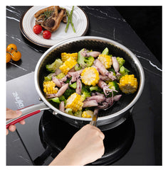 30cm Honeycomb Stainless Steel Frypan