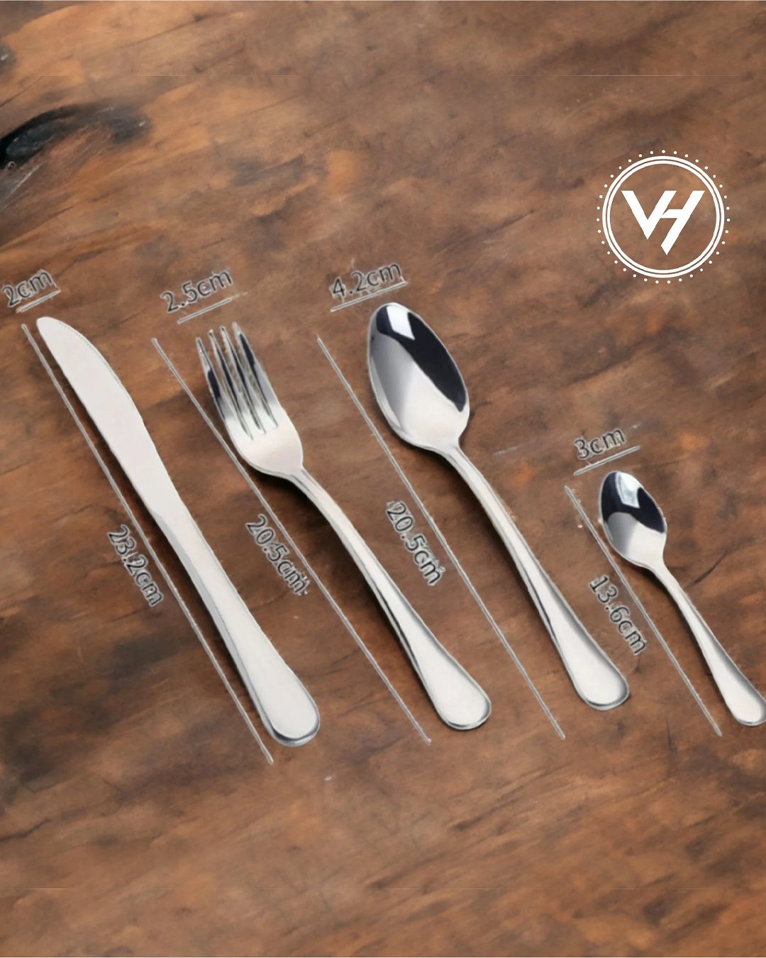 24-Piece Stainless Steel Cutlery Set