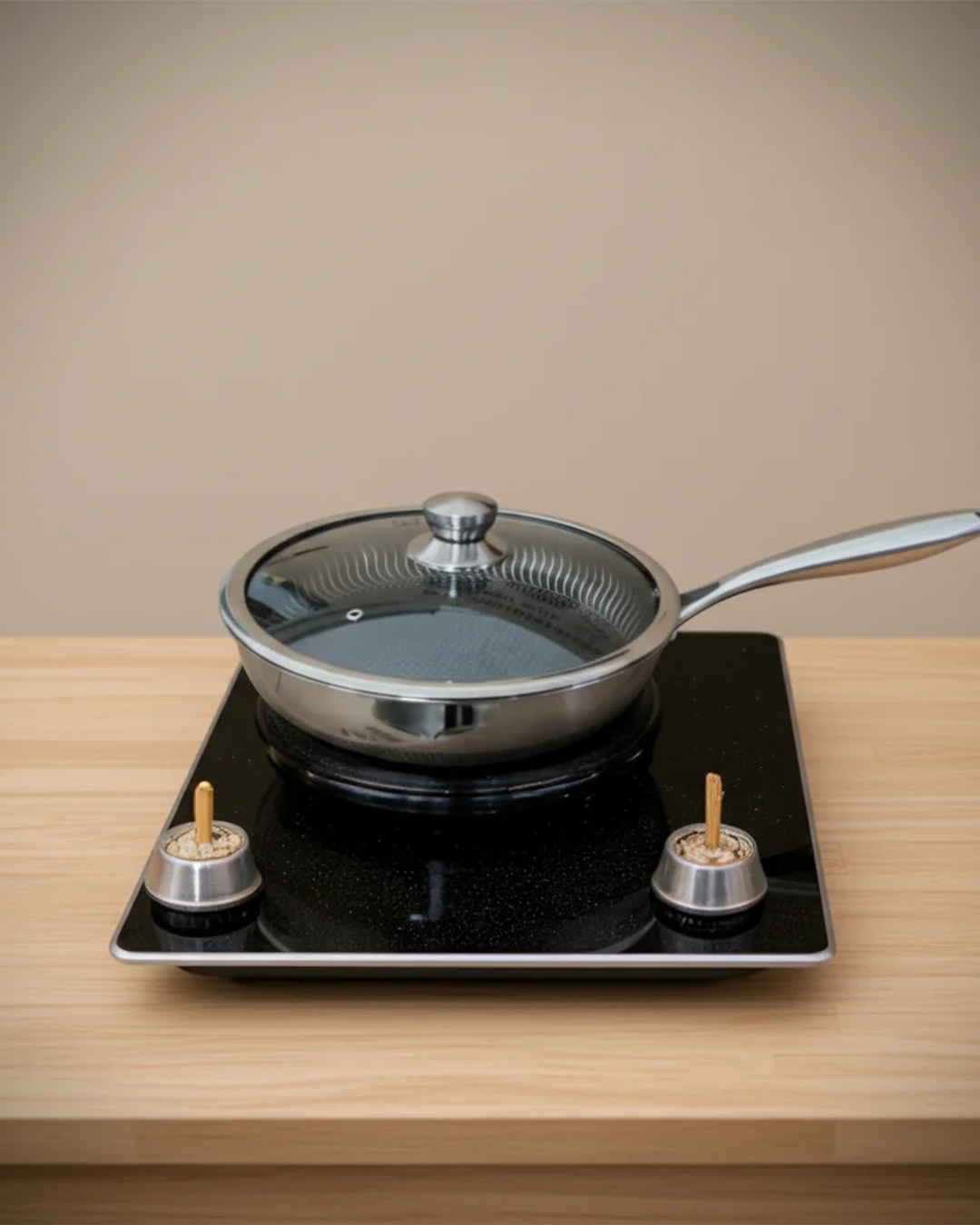 28cm Tri-Ply Honeycomb Frypan with Glass Lid