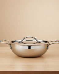 28cm Tri-Ply Stainless Steel Wok with Lid
