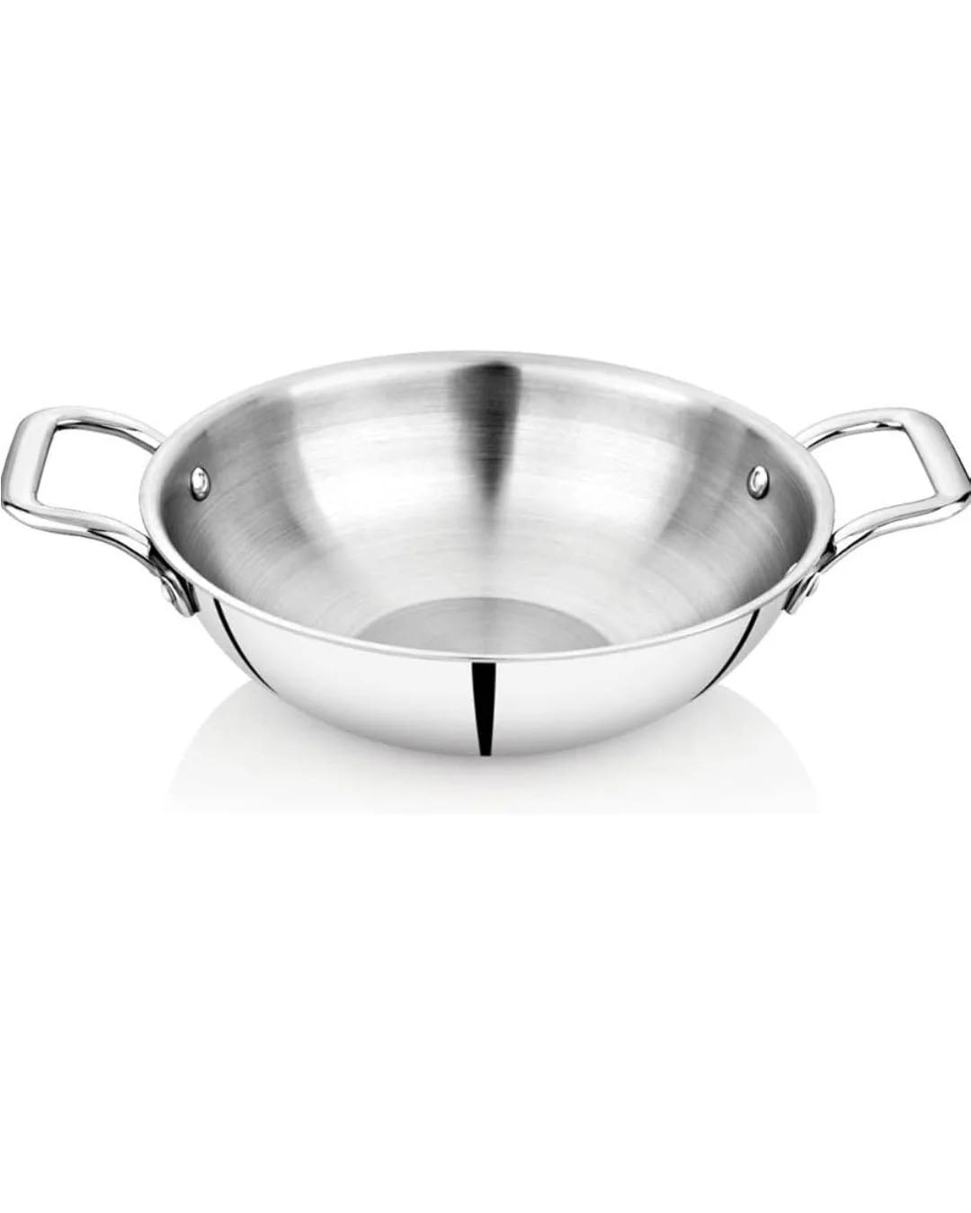 30cm Tri-Ply Stainless Steel Wok with Lid