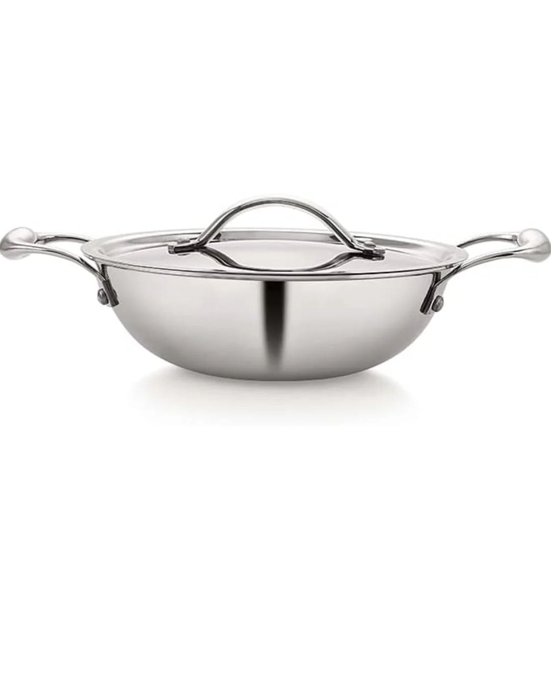 30cm Tri-Ply Stainless Steel Wok with Lid