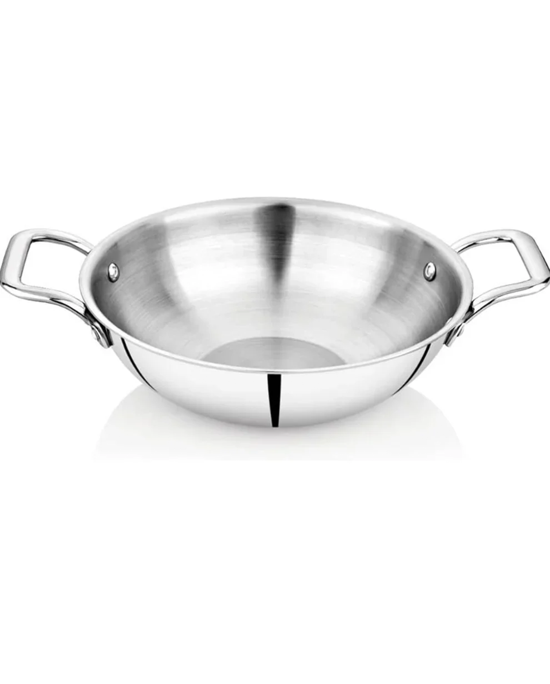 32cm Tri-Ply Stainless Steel Wok with Lid