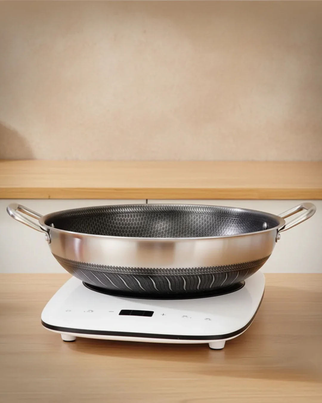 34cm Tri-Ply Honeycomb Stainless Steel Pot