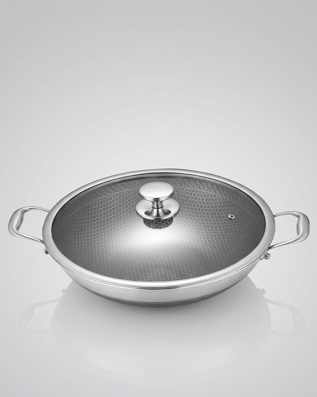 34cm Tri-Ply Honeycomb Stainless Steel Pot