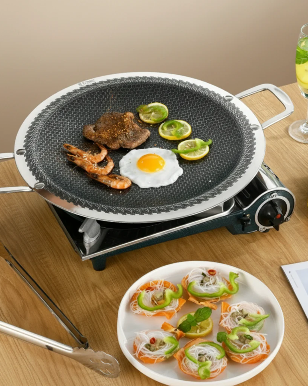36.5cm Stainless Steel Tawa
