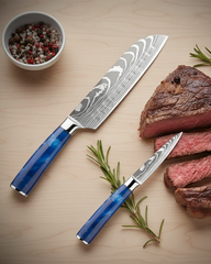5-Piece Damascus Stainless Steel Knife Set