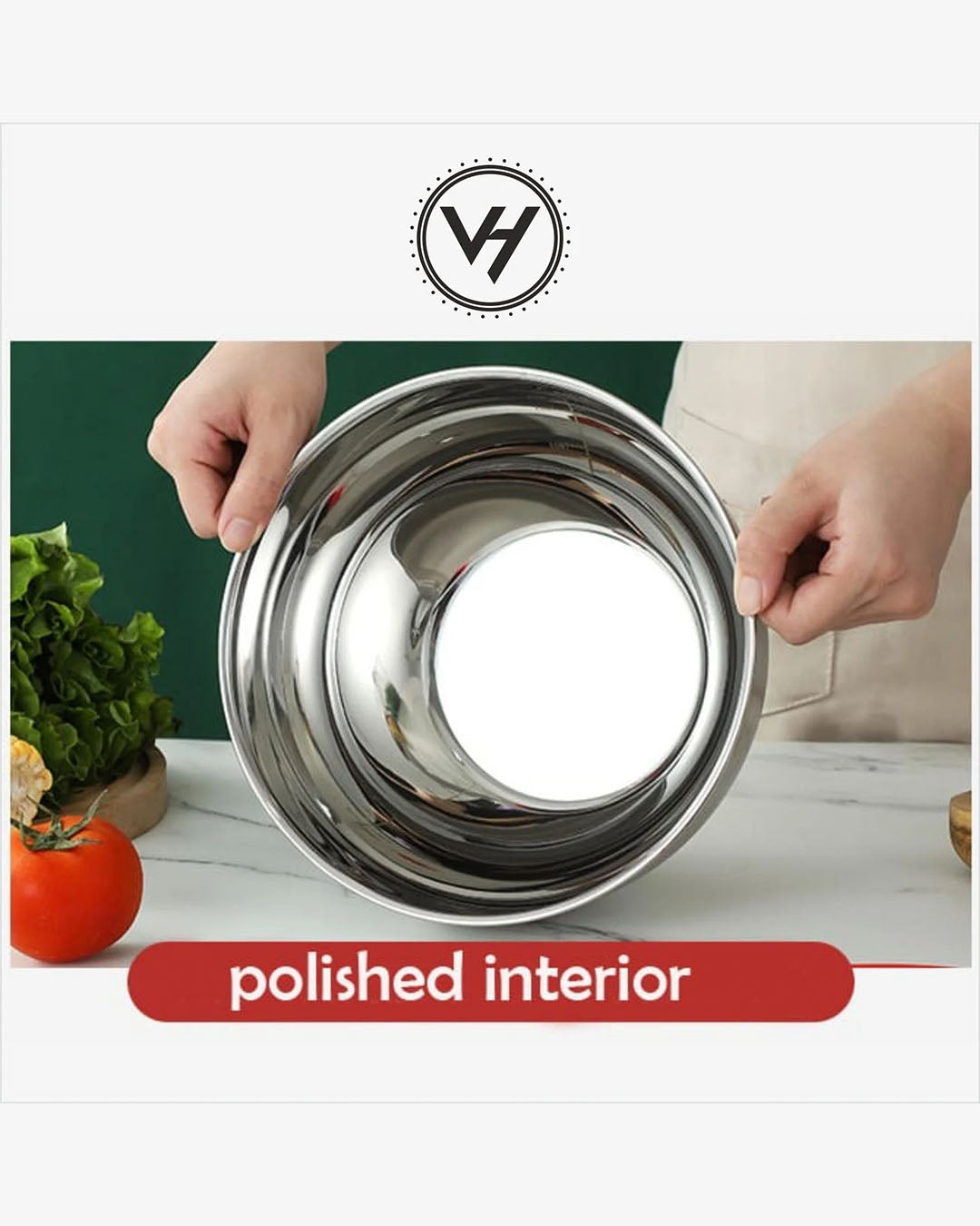 5-Piece Stainless Steel Mixing Bowl Set with Lids