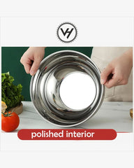 5-Piece Stainless Steel Mixing Bowl Set with Lids