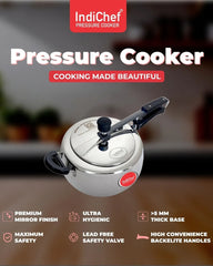 5L Tri-Ply Stainless Steel Inner Lid Pressure Cooker